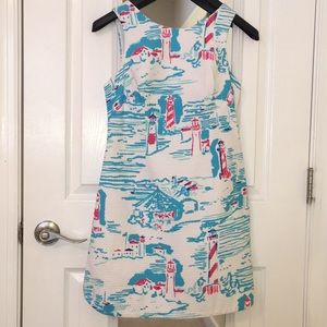 LILLY PULITZER DELIA SHIFT RESORT WHITE WATCH OUT